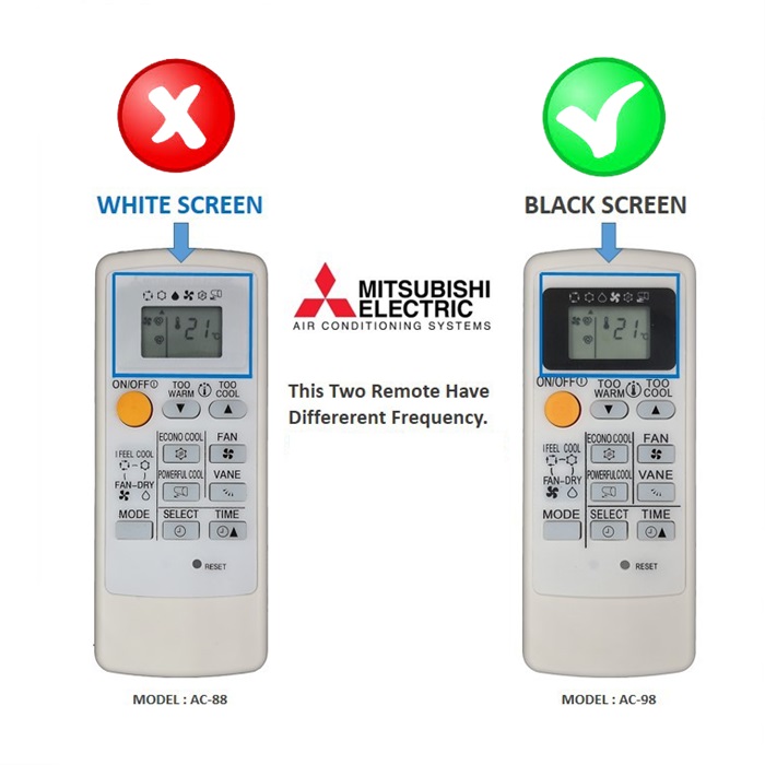 Buy Mitsubishi Aircond Remote Control Replacement MP04B MP02B KFR36G/H